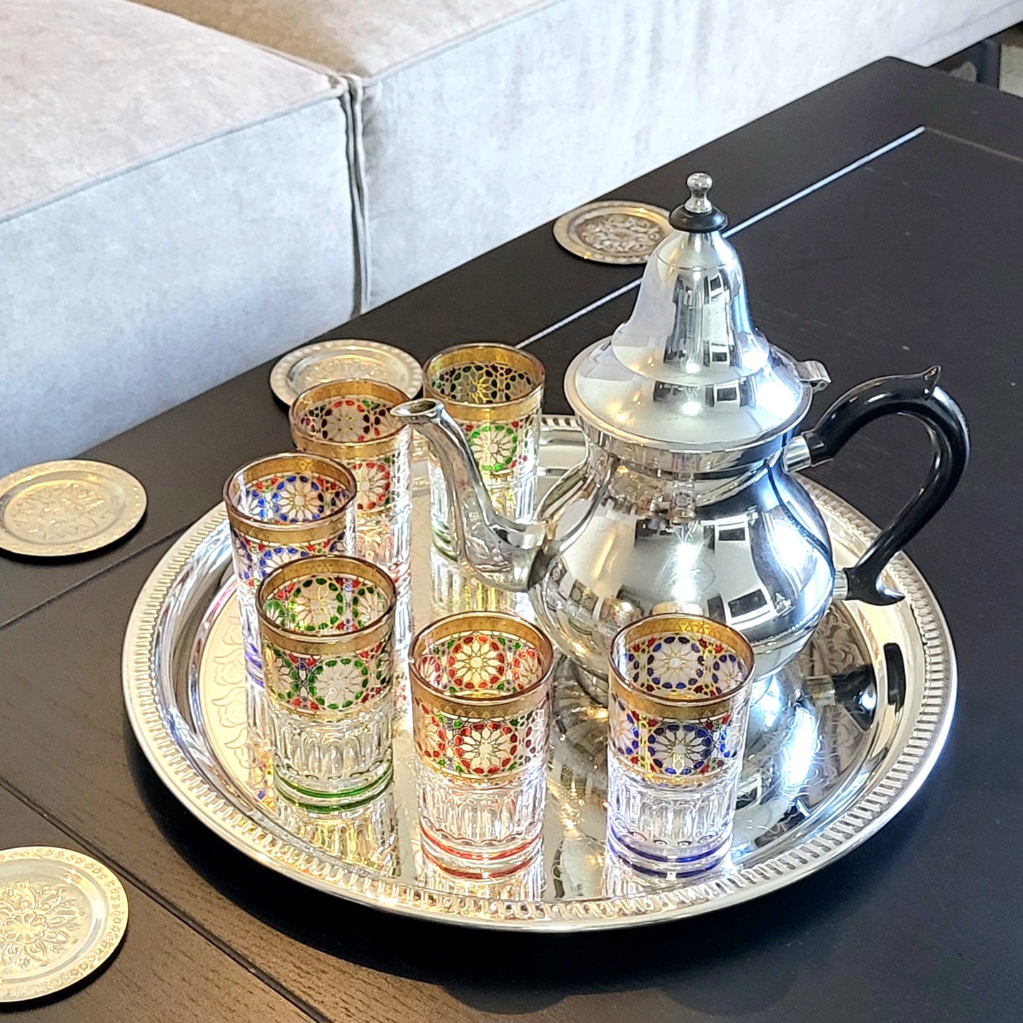 Theeglas Mulawwan kabir | assorti | 3 stuks