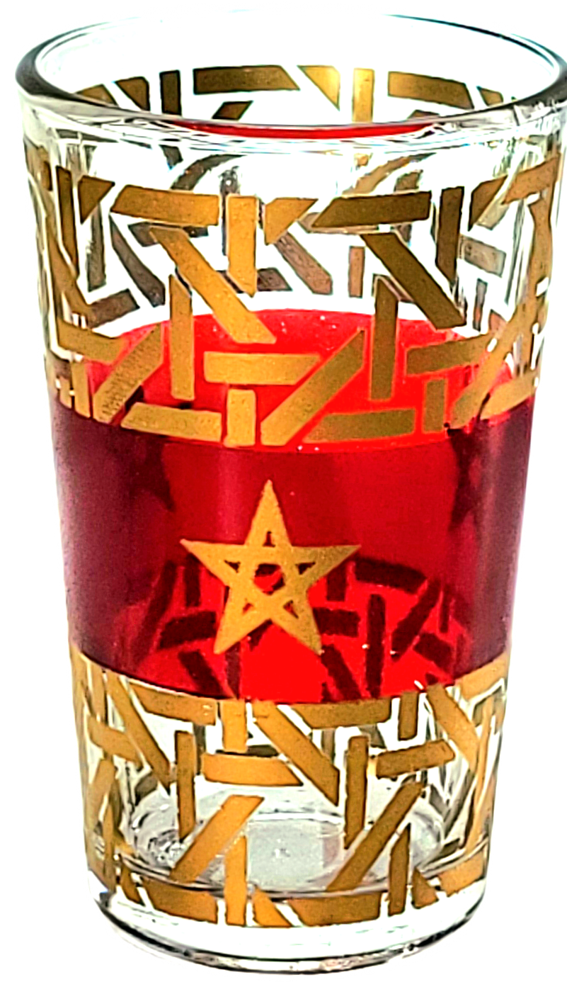 Theeglas Alwatan | Rood en Groen | 6 stuks