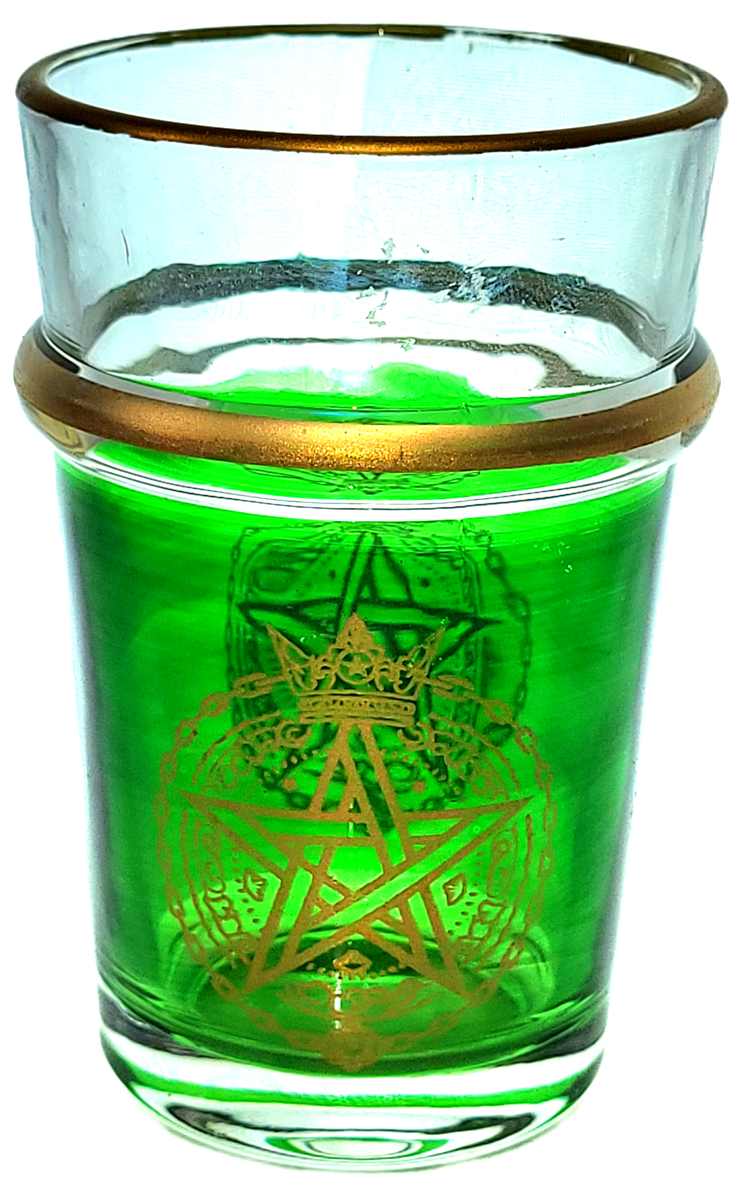 Theeglas Ma3rabi | Rood en groen | 2 stuks