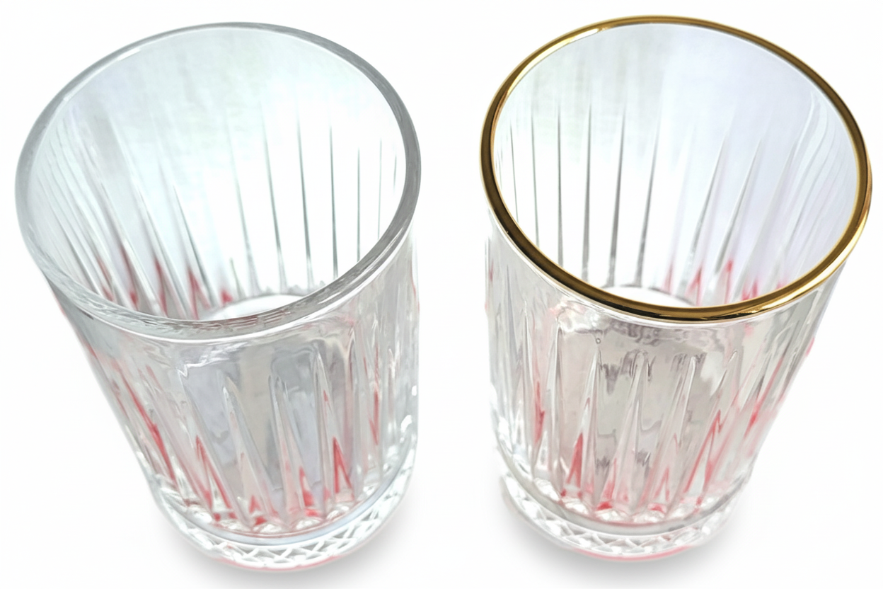 Theeglas Ella | Goud |Transparant |