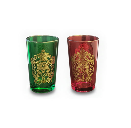 Theeglas Malakiun | Rood | Groen | 2 stuks