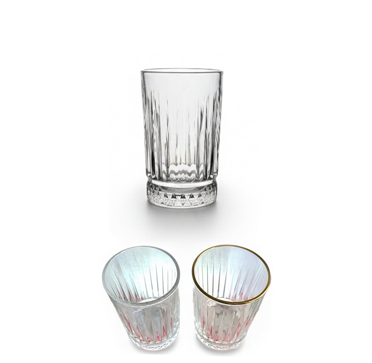 Theeglas Ella | Goud |Transparant |