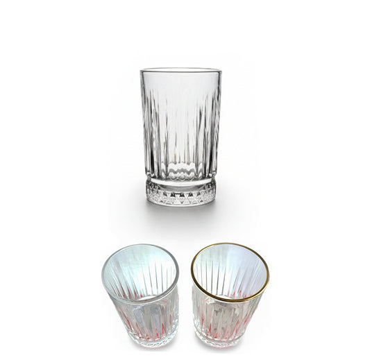 Theeglas Ella | Goud |Transparant |