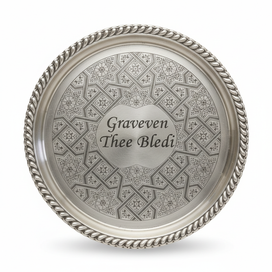 Graveren Thee Bledi dienblad